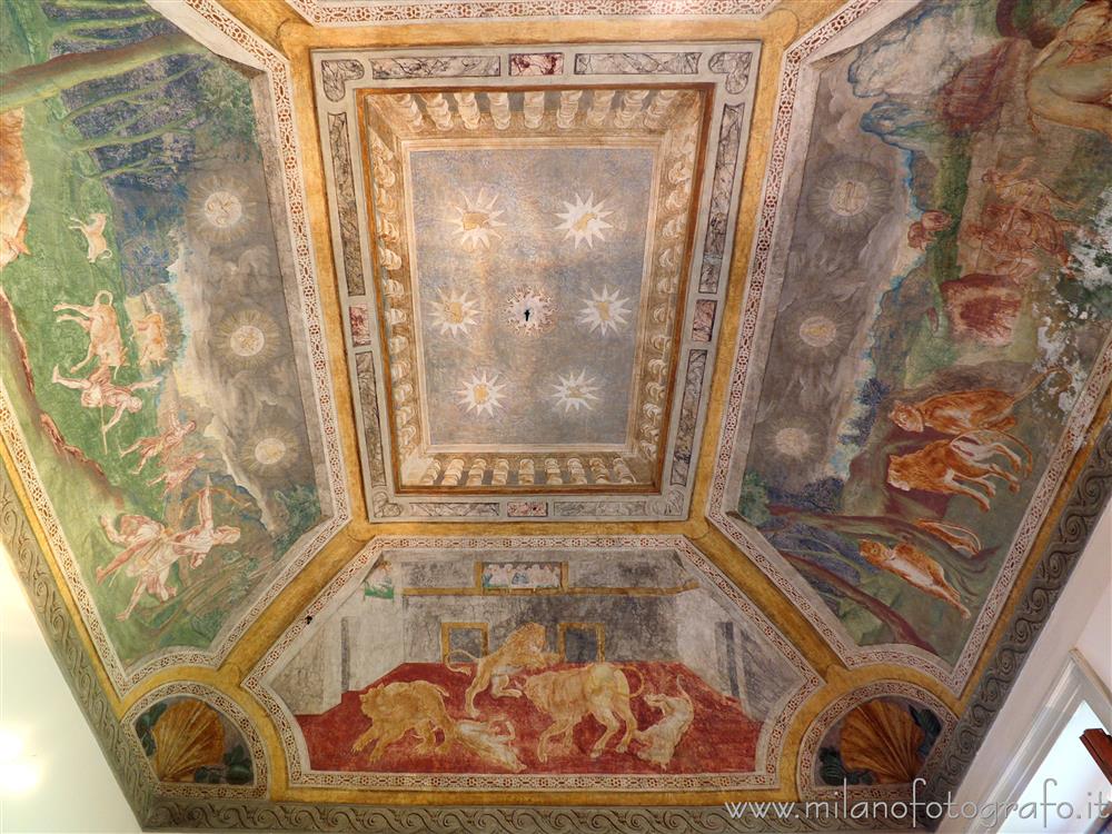 Cavenago di Brianza (Monza e Brianza, Italy) - Vault of the Zodiac Hall in Palace Rasini